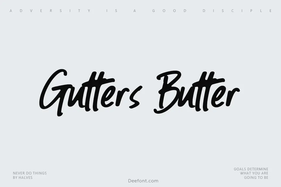 Gutters Butter Font