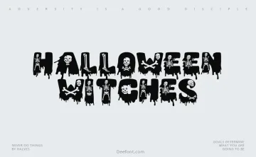 Halloween Witches Display Font