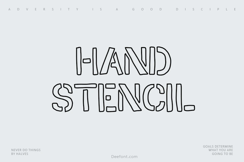 Hand Stencil Font