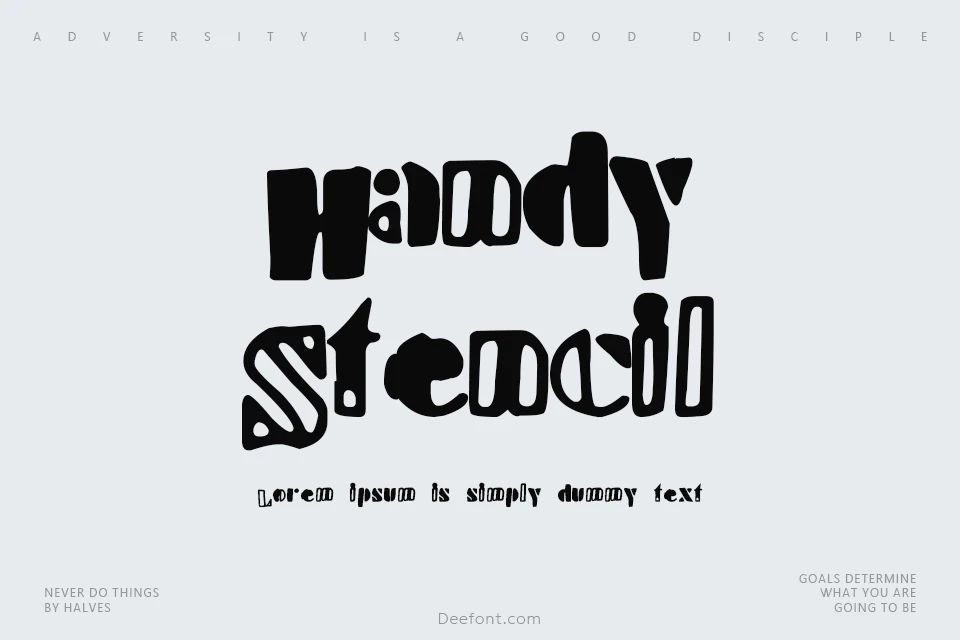 Handy Stencil Font