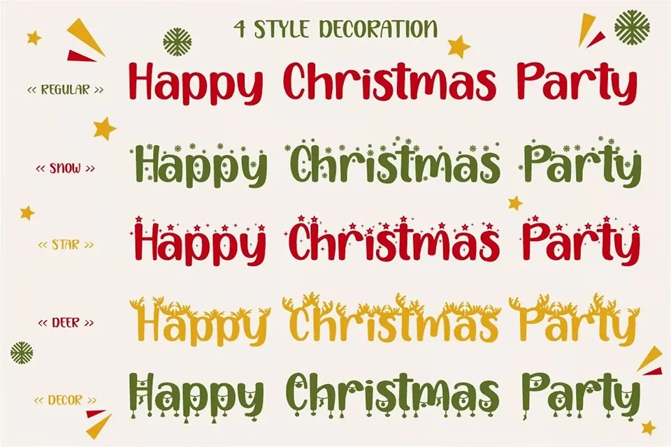 Happy Christmas Party Font