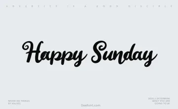 Happy Sunday Font