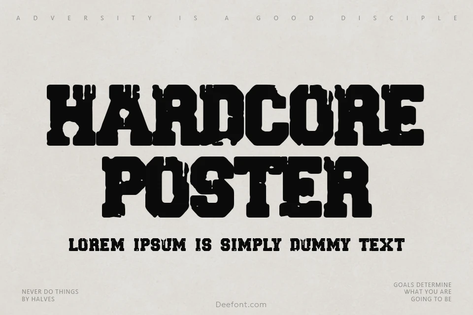 Hardcore Poster Font