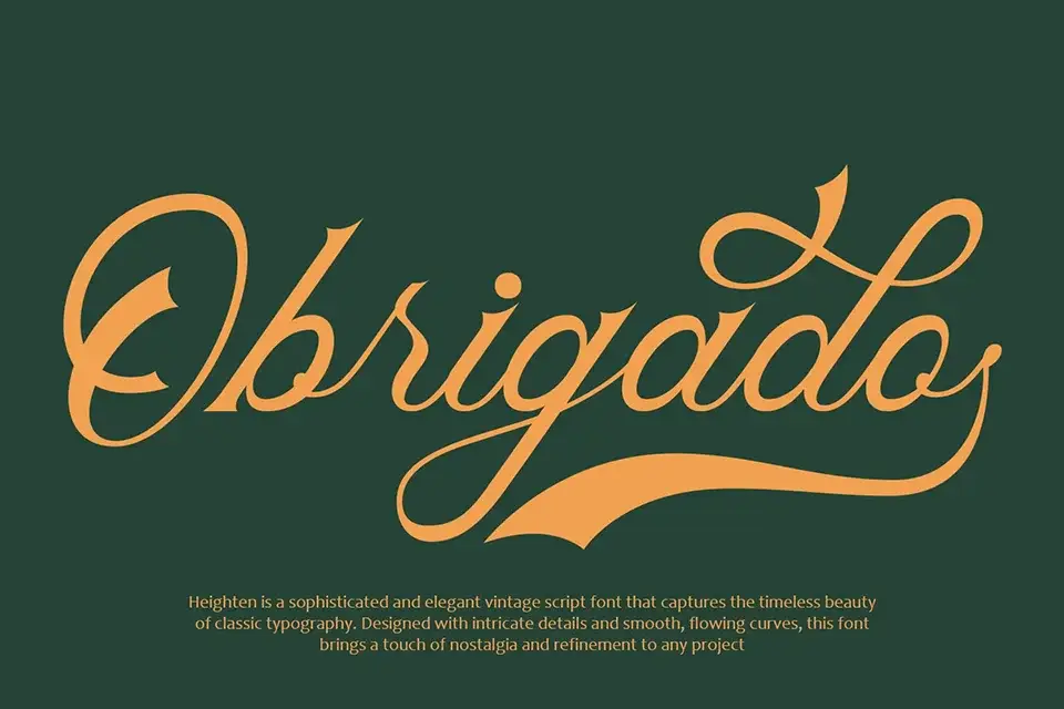 Heighten Vintage Script Font