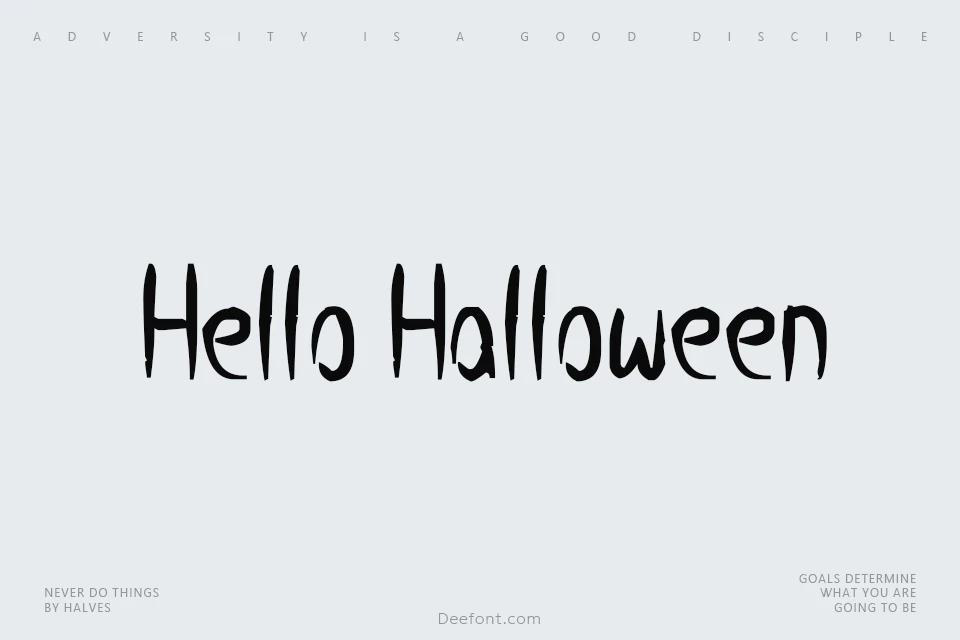 Hello Halloween Font