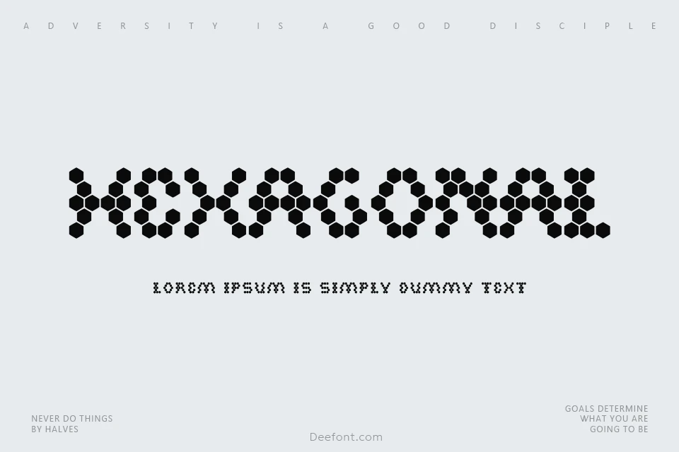 Hexagonal Font