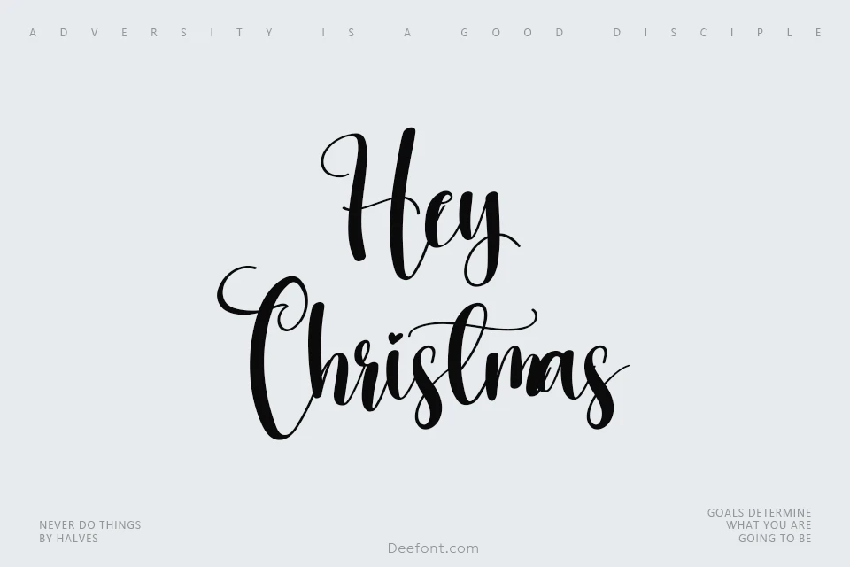 Hey Christmas Script Font