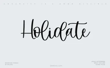 Holidate Font