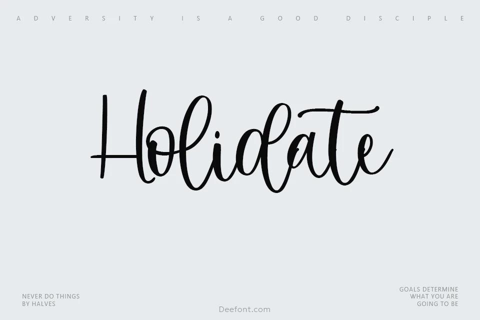 Holidate Font