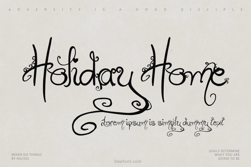 Holiday Home Font