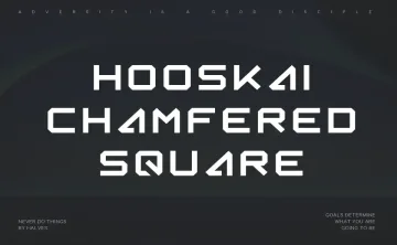 Hooskai Chamfered Square Font