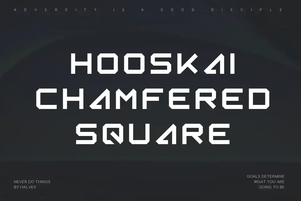 Hooskai Chamfered Square Font