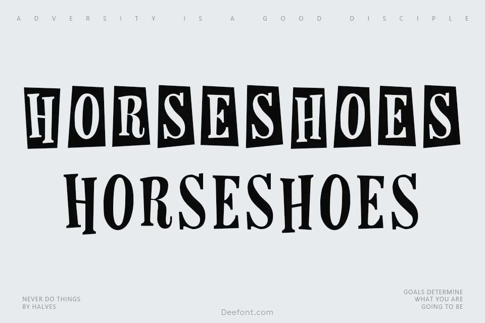 Horseshoes Font