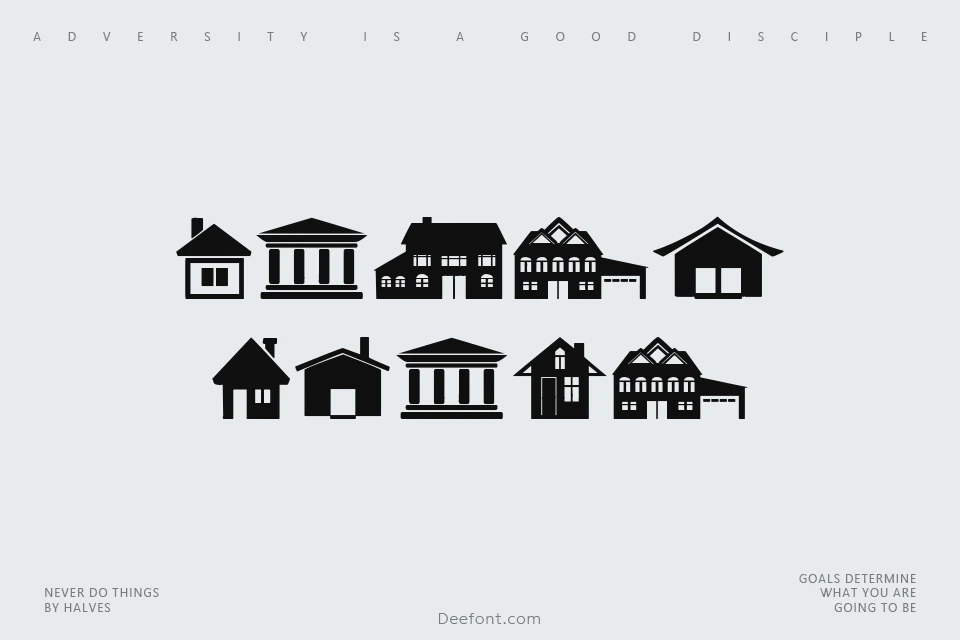 House Icons Font