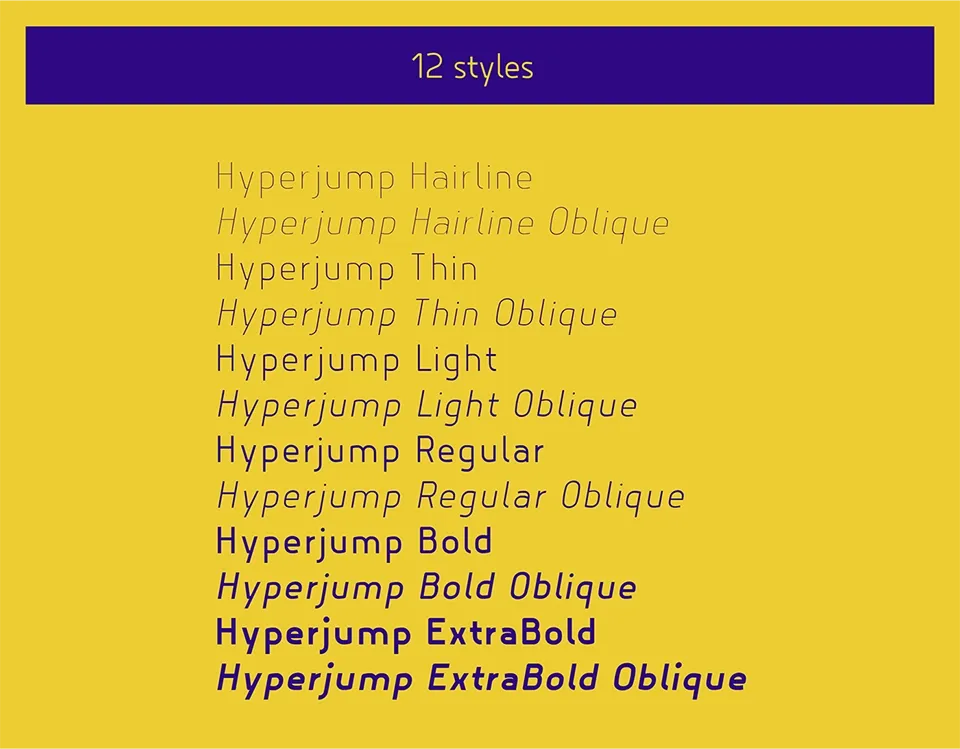 Hyperjump Font Family