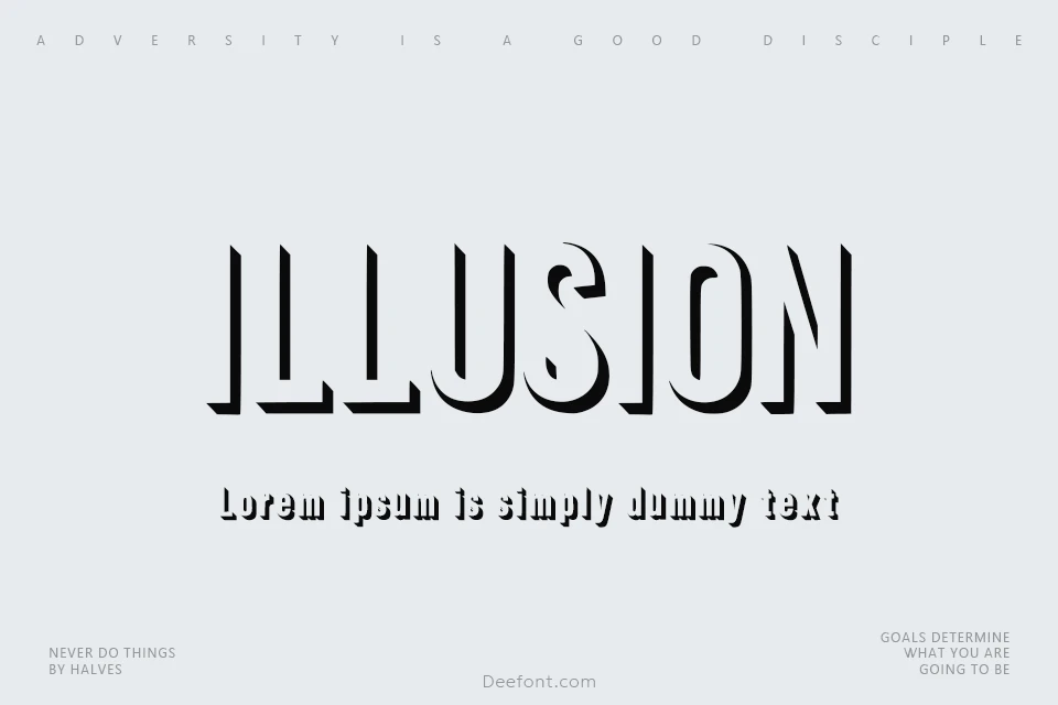 Illusion 3D Font