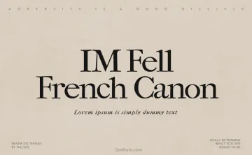 IM Fell French Canon Font