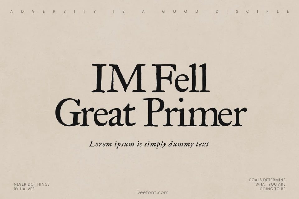 IM Fell Great Primer Font