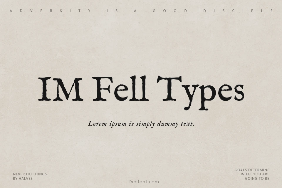 IM Fell Types Font