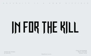 In for The Kill Font