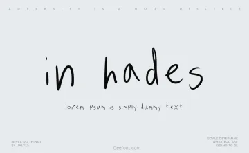 In Hades Font