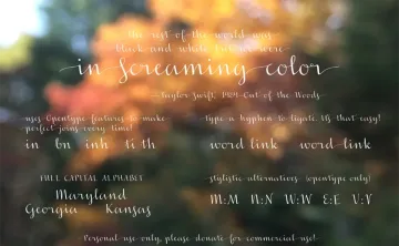 In Screaming Color Font