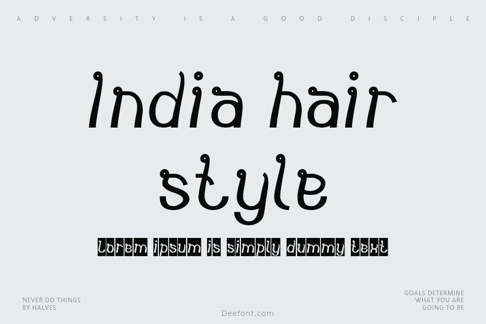 India hair style Font