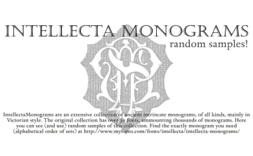 Intellecta Monograms Random Samples Three Font