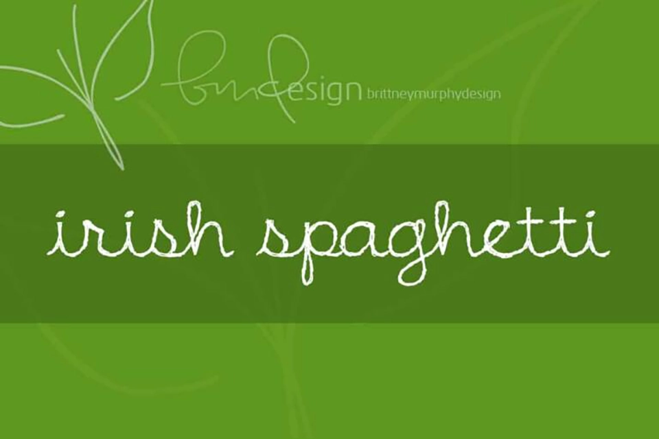 Irish Spaghetti Font