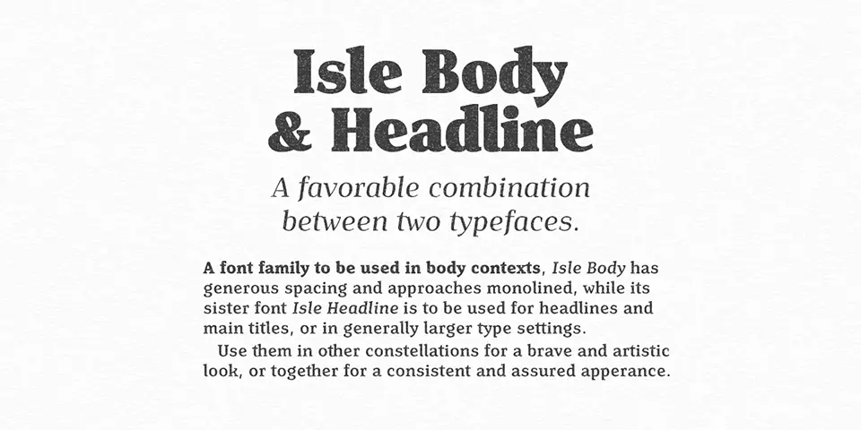 Isle Body Font Family