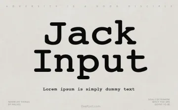 Jack Input Font