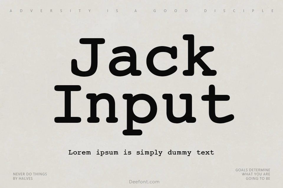 Jack Input Font