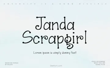 Janda Scrapgirl Dots Font