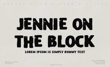 Jennie on the Block Font