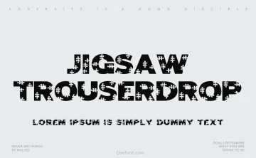 Jigsaw Trouserdrop Font