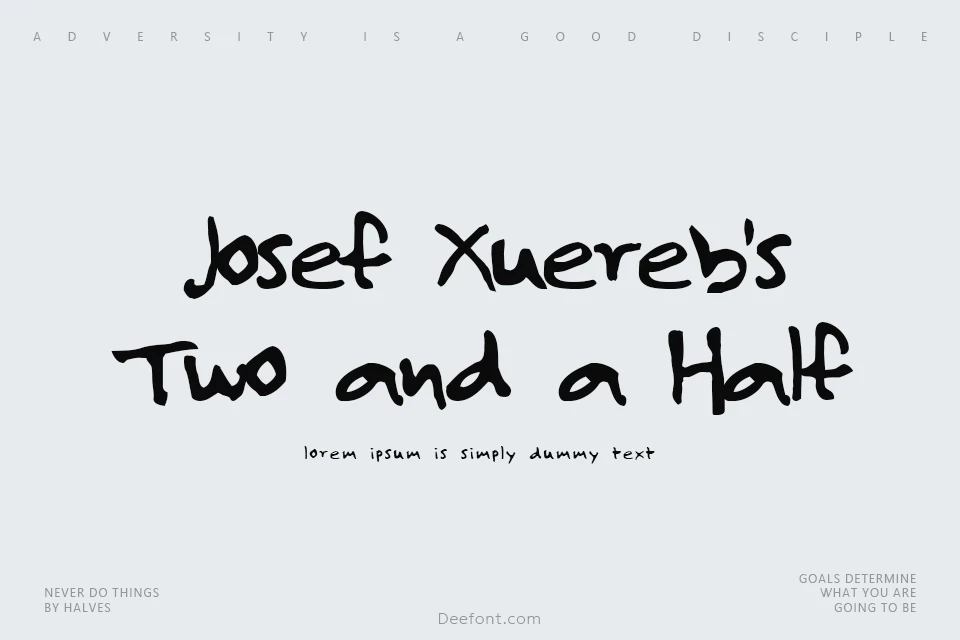 Josef Xuereb's Two and a Half Men Font