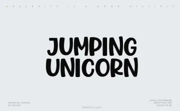 Jumping Unicorn Font