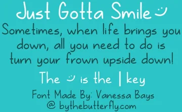 Just Gotta Smile Font