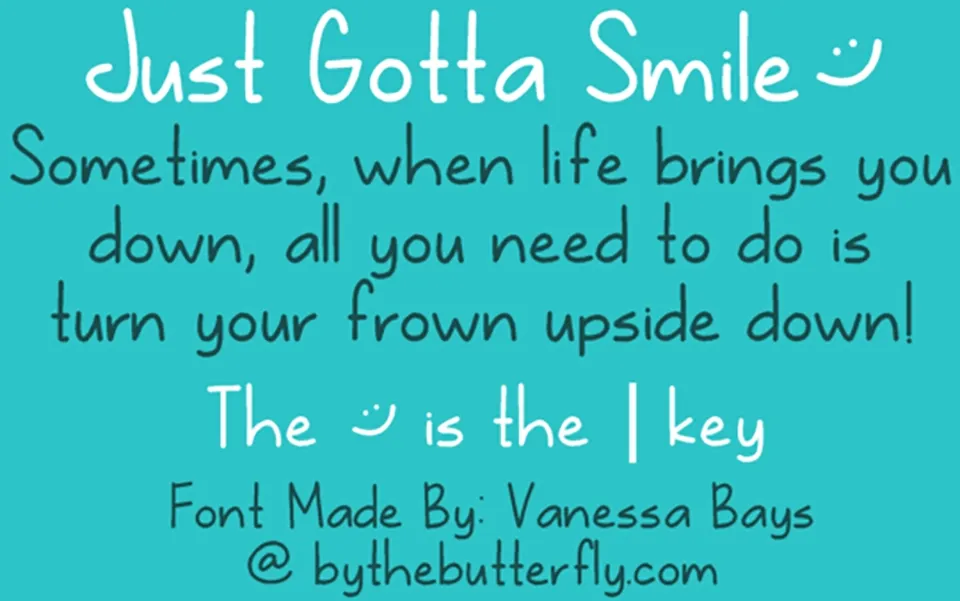 Just Gotta Smile Font