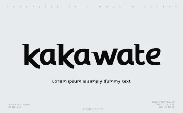 Kakawate Font