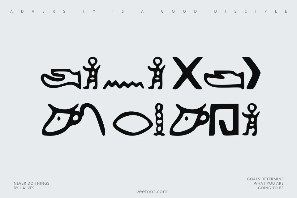 Kemetic Alphabet 3.200 BCE Font