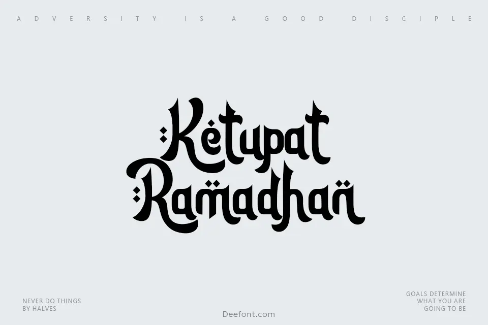 Ketupat Ramadhan Font