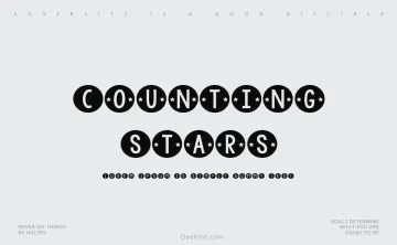 KG Counting Stars Font