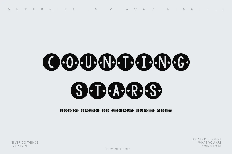 KG Counting Stars Font