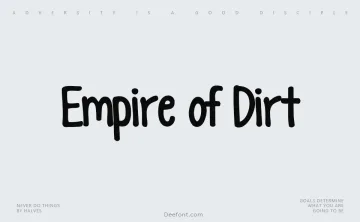 KG Empire of Dirt Font