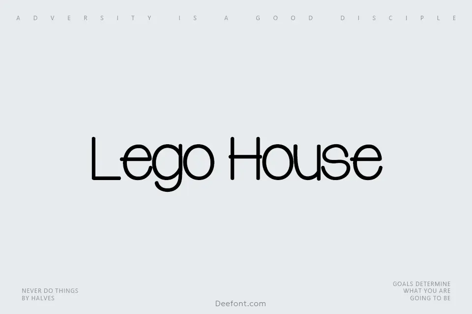 KG Lego House Font