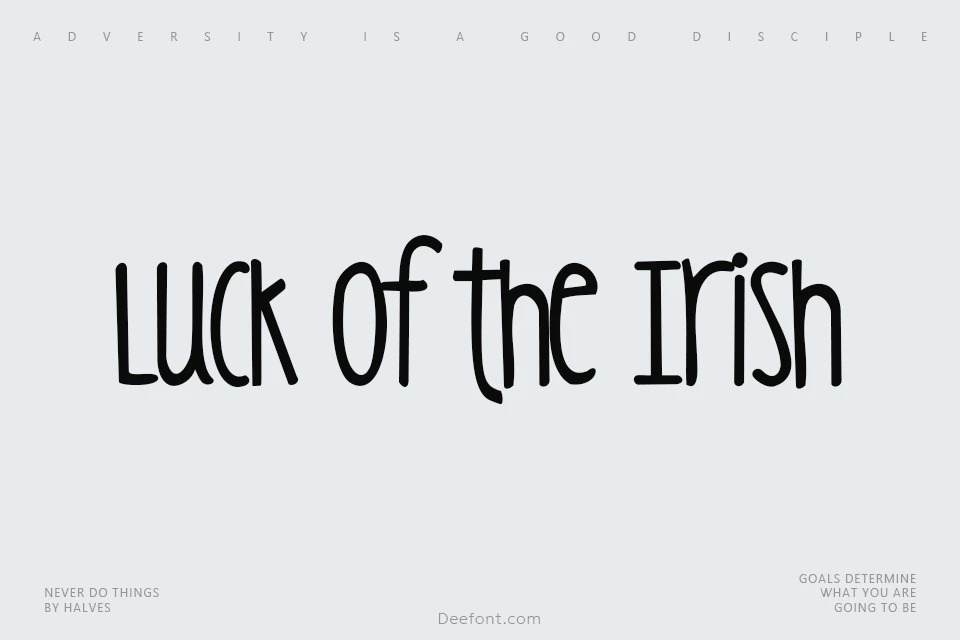 KG Luck of the Irish Font