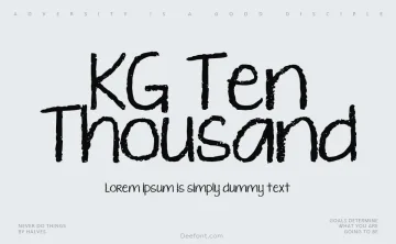 KG Ten Thousand Reasons Font