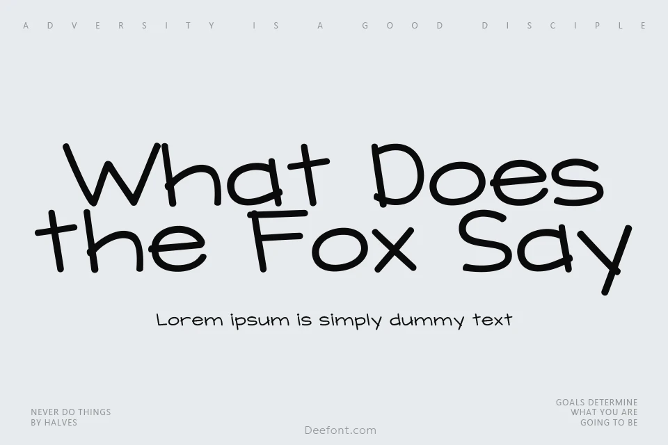 KG What Does the Fox Say Font