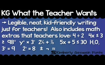 KG What the Teacher Wants Font